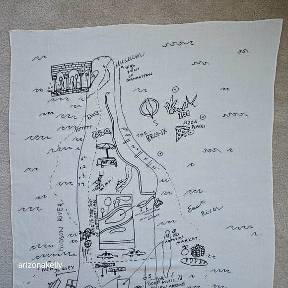 Madewell CityGuide NYC Doodle Map Wool Manhattan New York - Picture 4 of 7